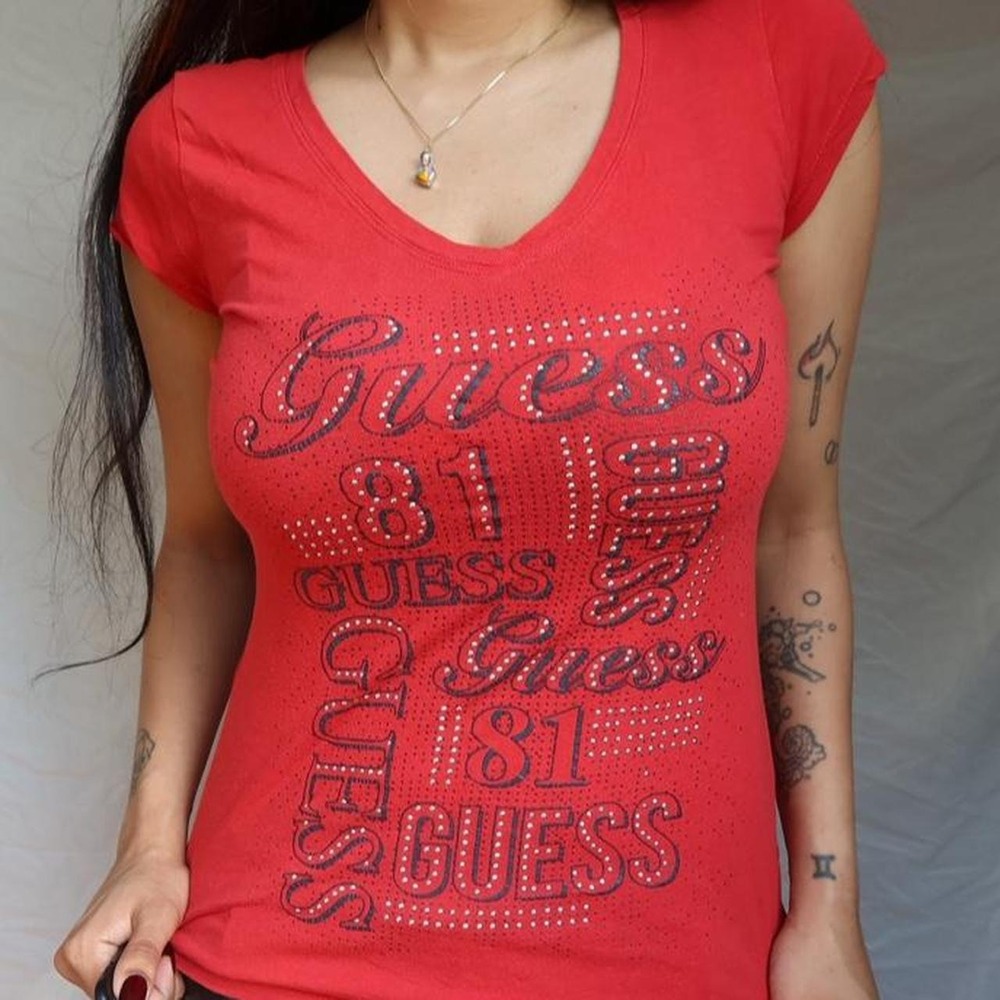 Bedazzled GUESS Graphic Tee